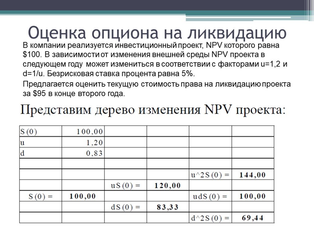 Npv проекта что это