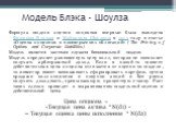 Формула модели оценки опционов впервые была выведена Фишером Блэком и Майроном Шоулзом в 1973 году в статье «Оценка опционов и коммерческих облигаций» (The Pricing of Options and Corporate Liabilities) Модель является частным случаем биномиальной модели. Модель определяет равновесную цену колл, кото