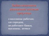 2 миллиона рабочих; 120 городов; не работают банки, магазины, аптеки