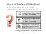 В чем заключаются причины низкой эффективности российских предприятий?