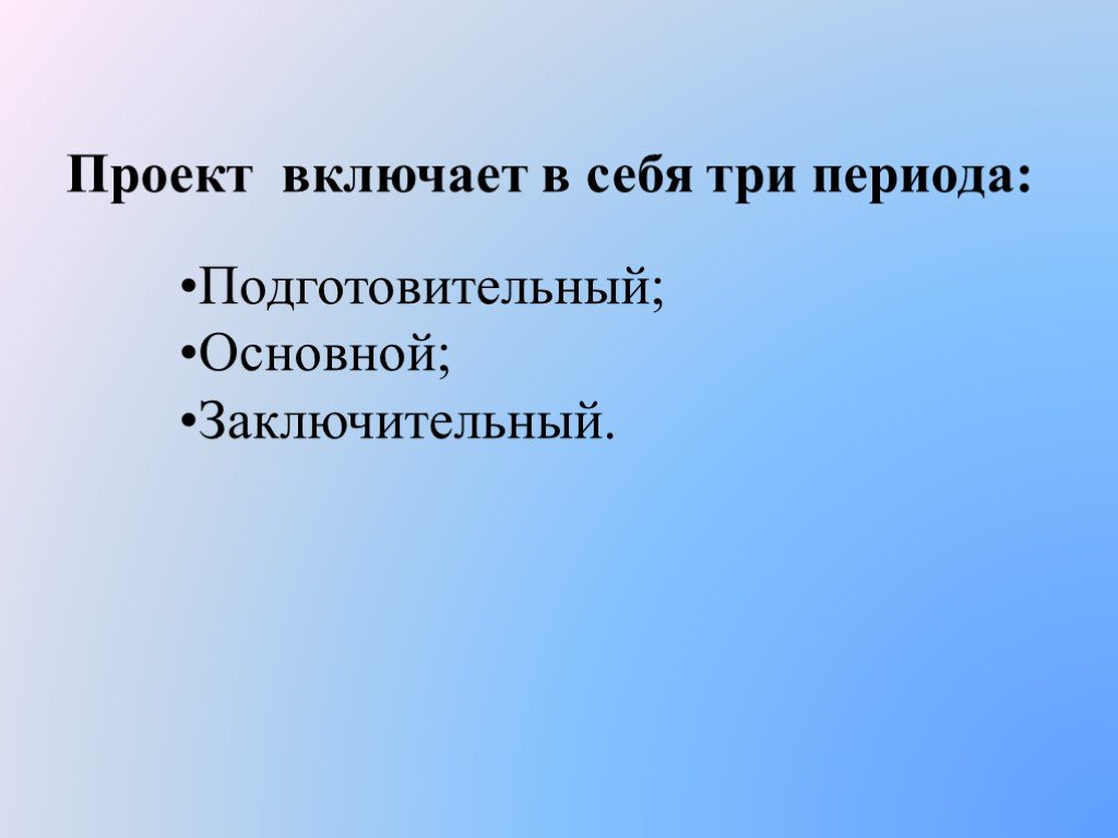 Что включает в себя проект