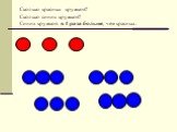Сколько красных кружков? Сколько синих кружков? Синих кружков в 4 раза больше, чем красных.
