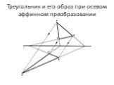 Треугольник и его образ при осевом аффинном преобразовании