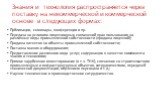 Знания и технология распространяется через поставку на некоммерческой и коммерческой основе в следующих формах: Публикации, семинары, конференции и пр. Передача на условиях лицензионных соглашений прав пользования на различные виды промышленной собственности (продажа лицензий); Продажа патентов на о