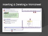 Inserting & Deleting a Worksheet
