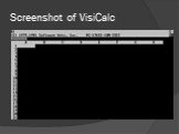Screenshot of VisiCalc