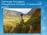 Урочище Аккурум Республика Алтай, Улаганский район