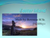 Easter island. Made by: Borovaya M.Ya. DT-SH13-1
