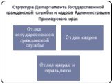 Структура Департамента Государственной гражданской службы и кадров Администрации Приморского края