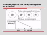 Реакция радиальной иммунодиффузии по Манчини 100 50 25 12.5