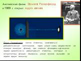 Английский физик Эрнест Резерфорд в 1909 г. открыл ядро атома. Опыт Резерфорда: поток ά-частиц, излучаемый радиоактивным источником, через узкую щель направлялся на тонкую золотую фольгу; при помощи флюоресцирующего экрана проводилась регистрация ά-частиц, которые в отсутствии фольги двигались узким
