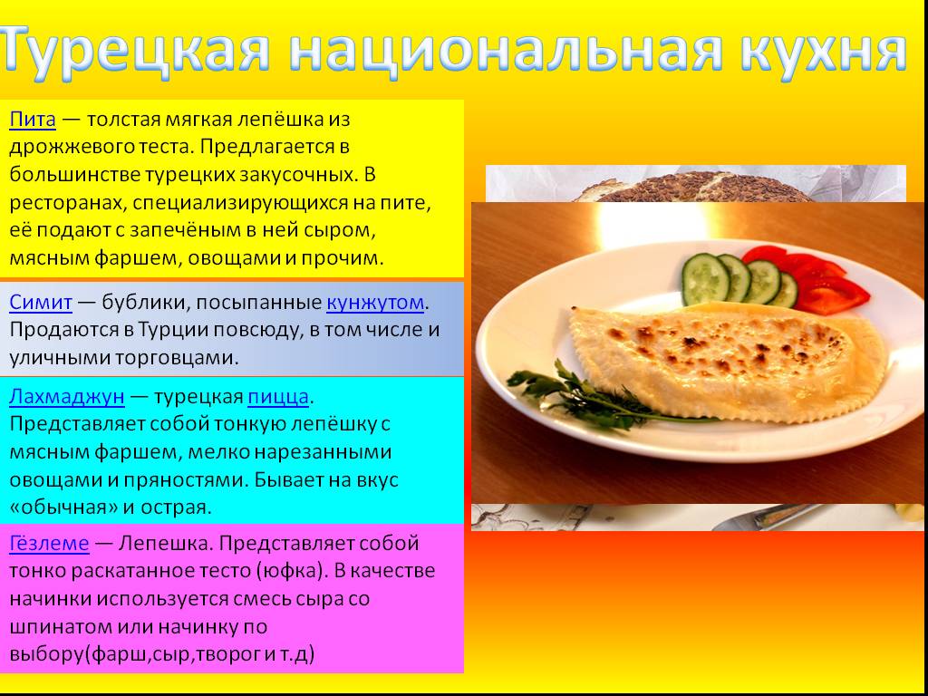 Турецкая кухня презентация