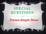 Special questions in present simple (специальные вопросы в настоящем простом времени)