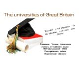 Universities of Great Britain
