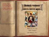 British writers XVII-XVIII ages