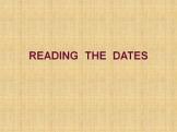 Readind the dates