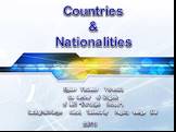 Countries & Nationalities (Part 2)