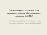 Операционная система MSDOC