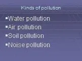 Виды загрязнения