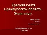 Красная книга оренбургской области. животные