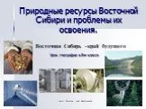 Природные ресурсы Восточной Сибири и проблемы их освоения
