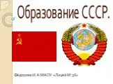Образование СССР и его итоги