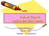 Club of english ladies and gentlemen