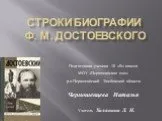 Биография Ф.М. Достоевского