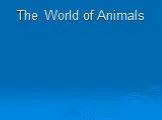 The world of animals