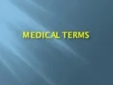 Medical terms